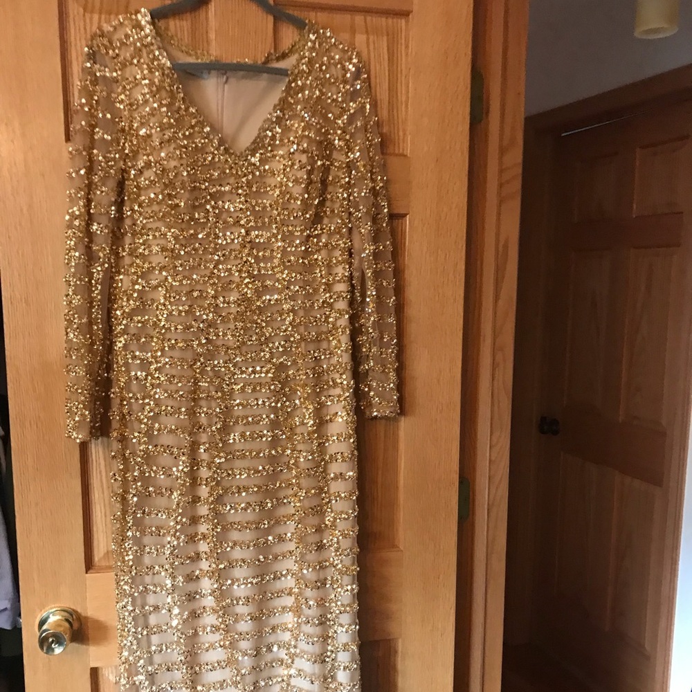 Gold sequin gown